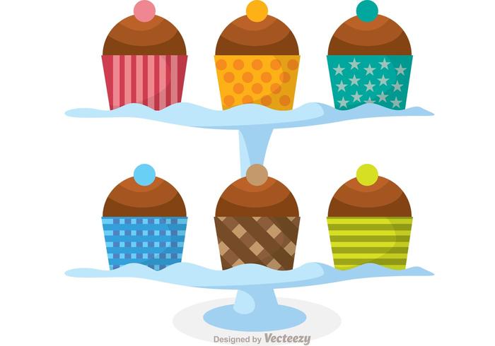 Cupcake Stand Vector