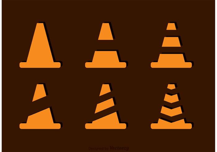 Simple Orange Cone Vectors Simple Orange Cone Vectors