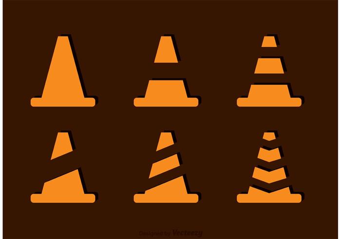 Simple Orange Cone Vectors