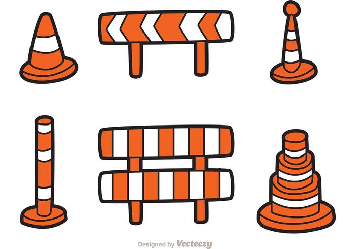 Road Traffic Cartoon Icons Vector