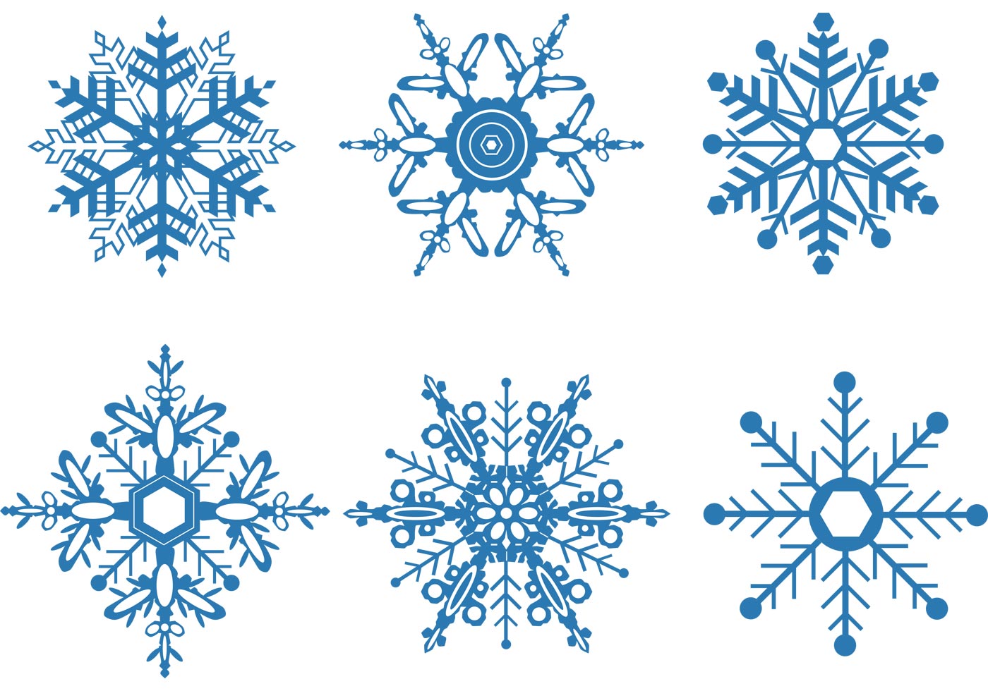 Download Snowflake Vector Set - Download Free Vector Art, Stock Graphics & Images