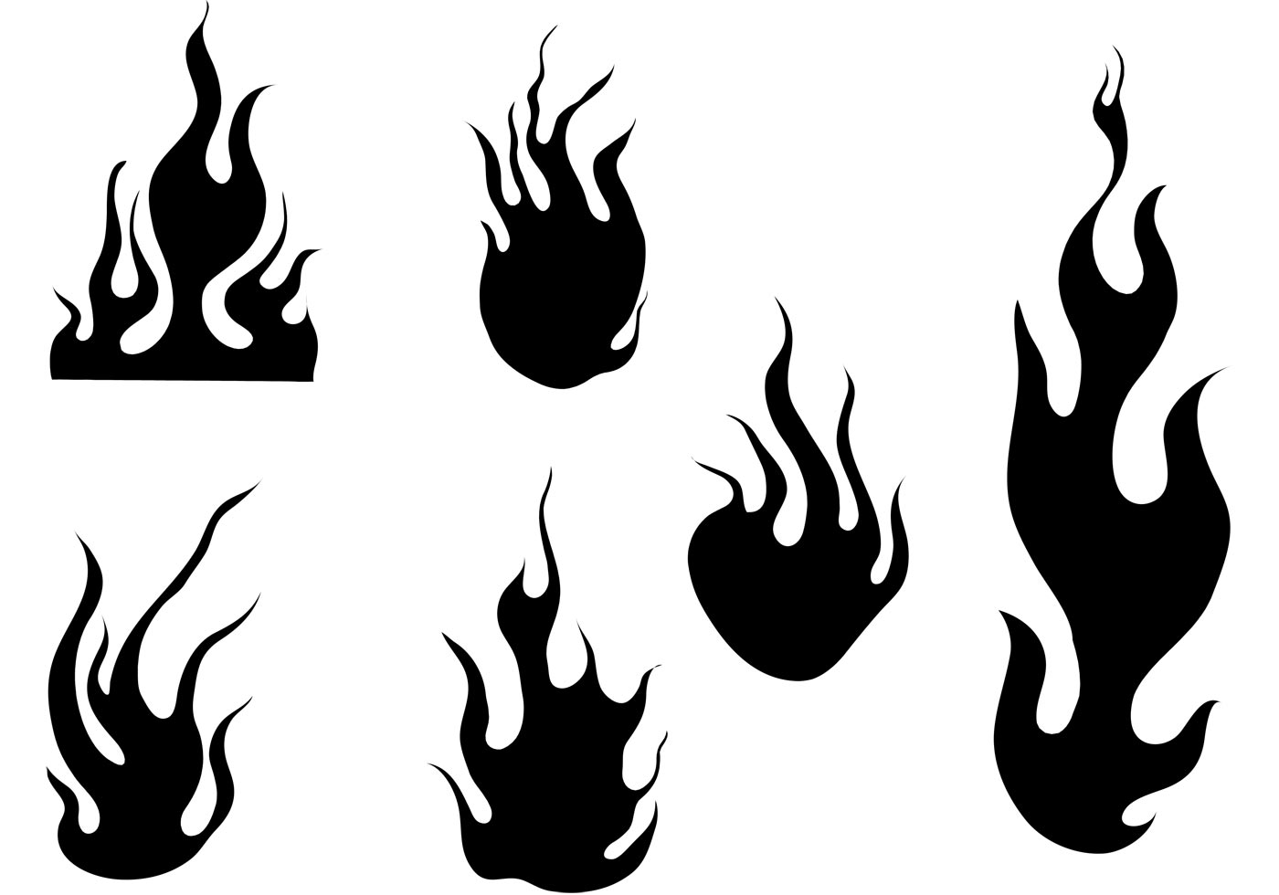 Fire And Flames Vector Set 87357 Vector Art At Vecteezy