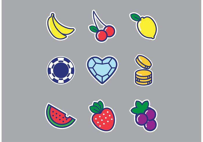 Slot Machine Vector Stickers 