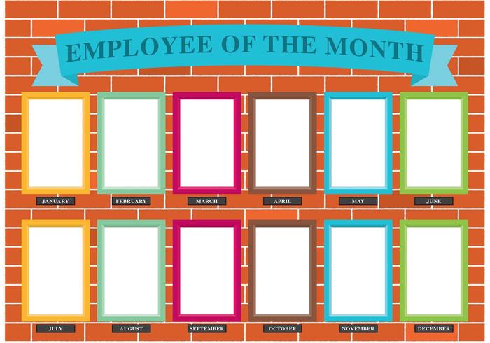 Employee Of The Month Wall Vector 