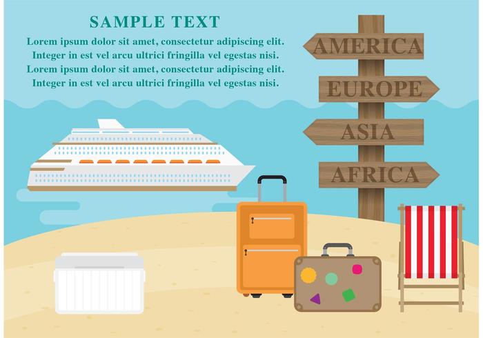 Cruise Liner Vector Destinations
