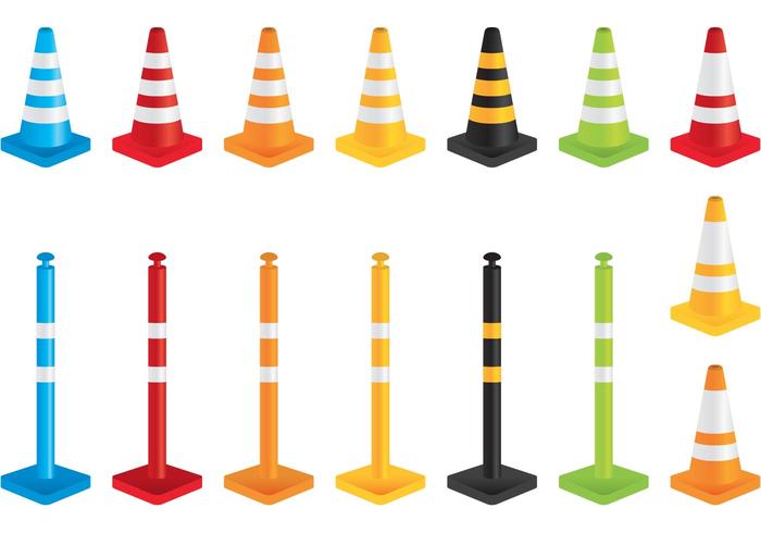 Orange Cone vectores