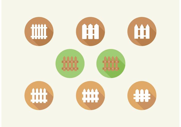 Picket Fence Vector Icons Set Picket Fence Vector Icons Set