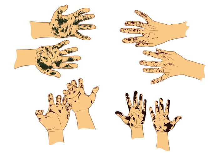 Dirty Hands Vectors 