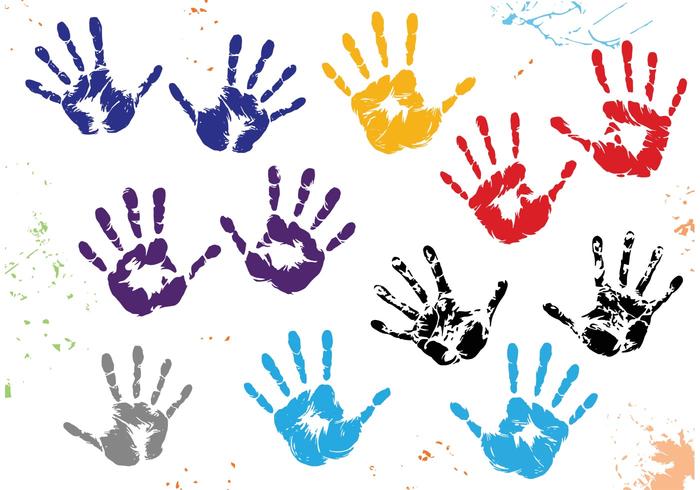 Child Handprint Vectors 