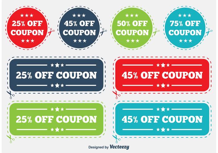 Discount Coupon Labels vector