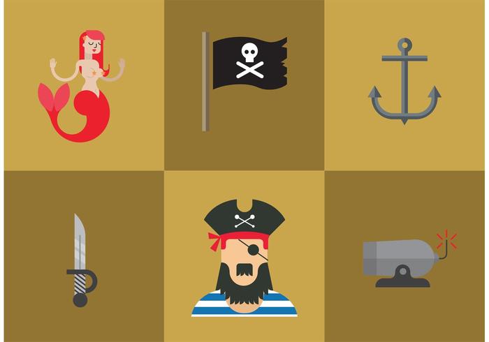 Vector Pirate Icons Vector Pirate Icons