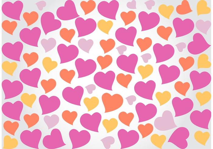 Fun Heart Background Vector 