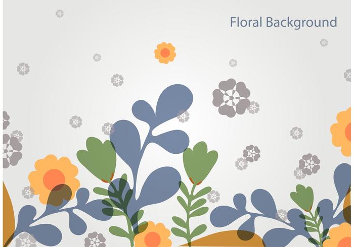 Simple paisaje floral del vector