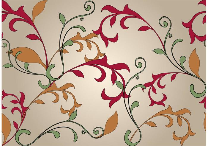 Fondo floral de Swirly vector