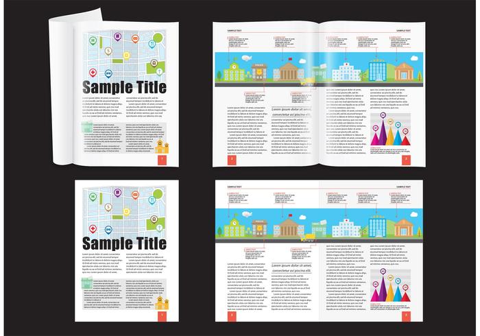 Disposición de la Ciudad de la Revista Demográfica Vetor vector