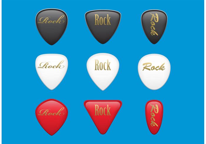 Guitarra Pick Vectores