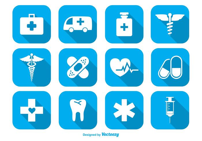 Conjunto médico del icono vector