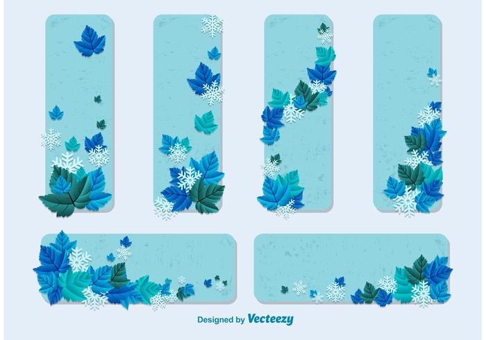 Winter Card Vector Templates Winter Card Vector Templates