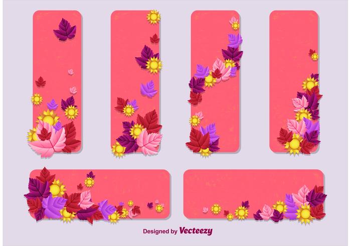 Summer - Spring Vector Card Templates