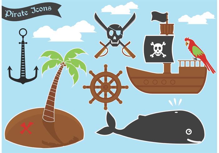 Iconos Del Vector Del Pirata