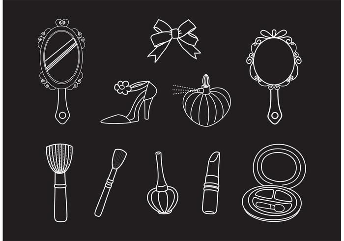 Free Drawn Vector Beauty Set