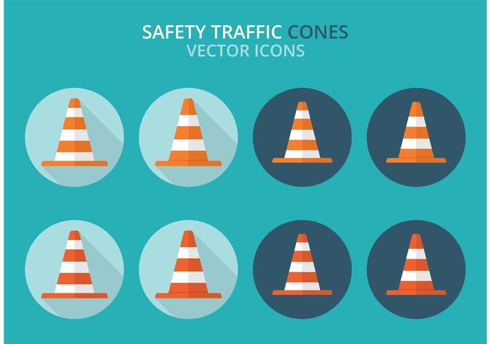 Libre de tráfico de seguridad Conos Vector Pack