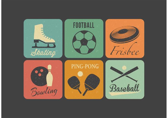 Free Retro Sport Vector Icons