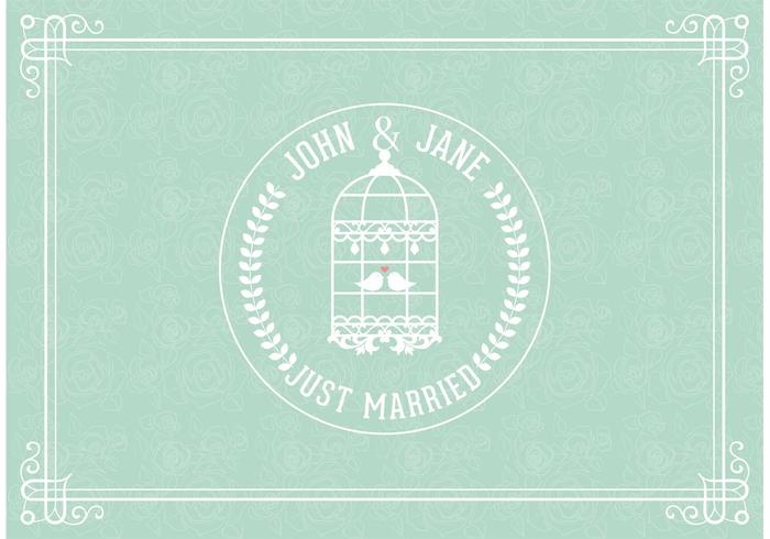 Just Married Vector Card