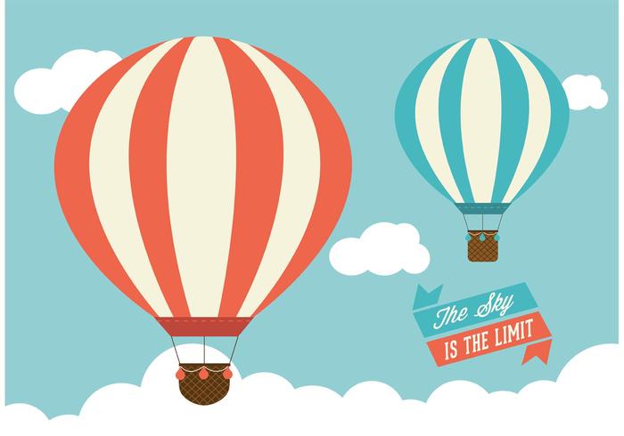 Globos De Aire Caliente Gratis Gráfico Vectorial vector