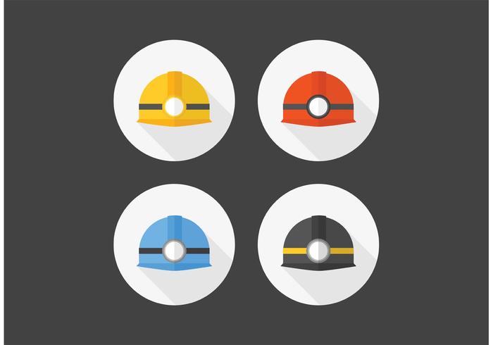 Free Helmet With Light Vector Icons