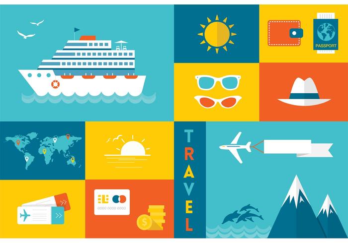 Free Flat Travel Vector Icons