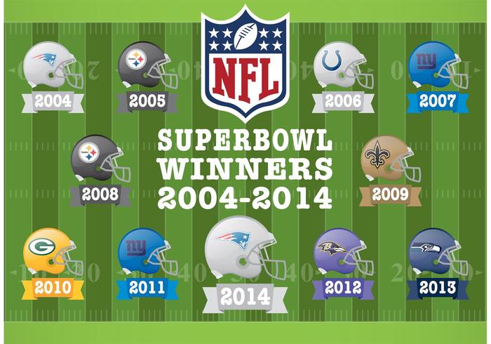 Superbowl Winner Vectors 