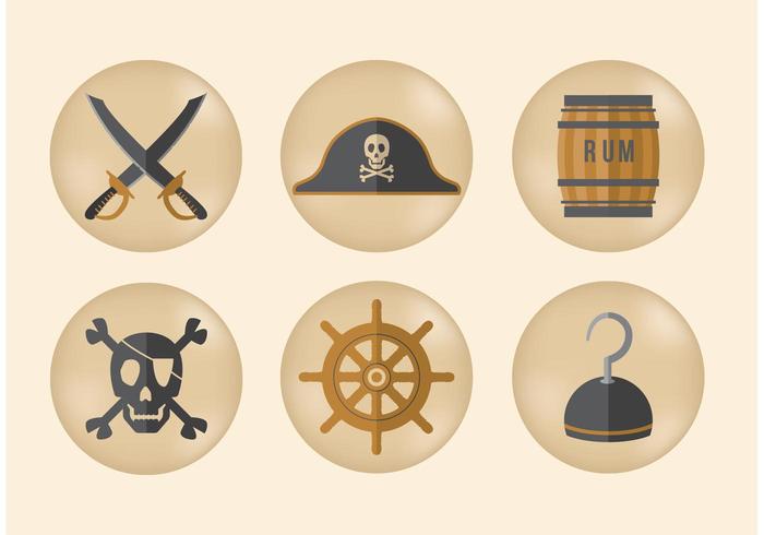 Iconos Del Vector Del Pirata