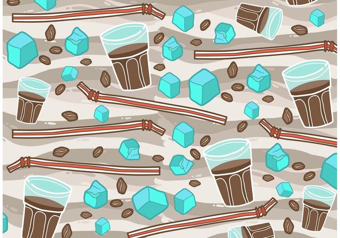 Free Iced Coffee Vector Pattern