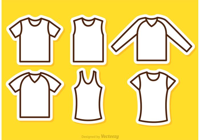 Sports Jersey Outline Icons Vectors Sports Jersey Outline Icons Vectors