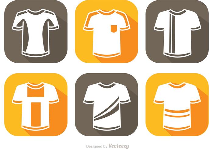 Soccer Jersey White Icons Vector