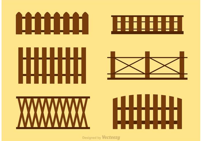 Vectores simples de la cerca de piquete