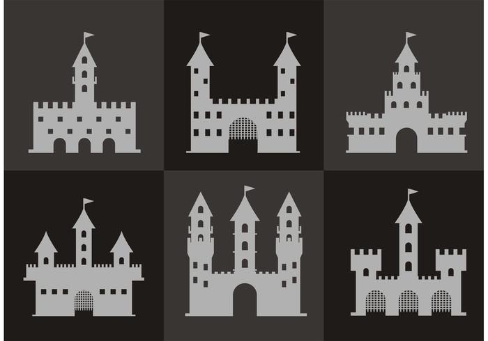 Gray Fort Icon Vectors