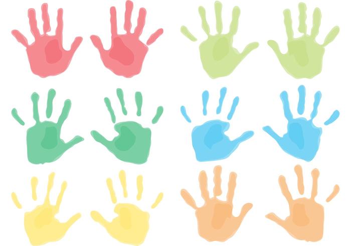 Handprints del niño vector