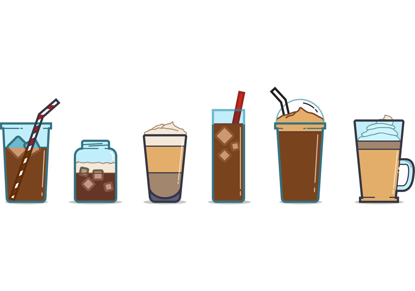 Iced Coffee Background Vector Free - BACK-X Iced Coffee Clip Art.