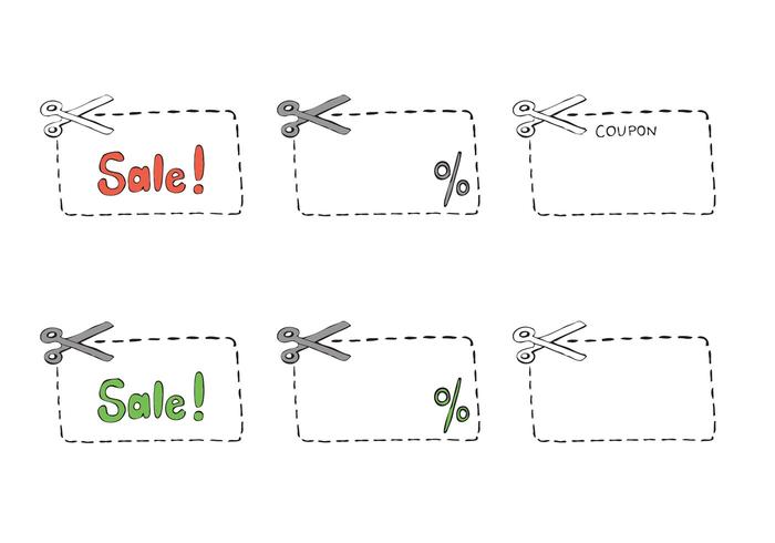 Free Scissors/ Coupon Vector Series Free Scissors/ Coupon Vector Series