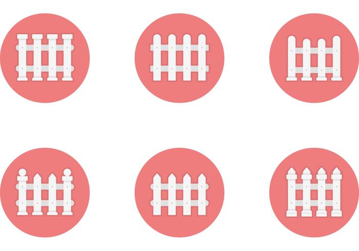 Free Vector Flat Styled Fence Icons