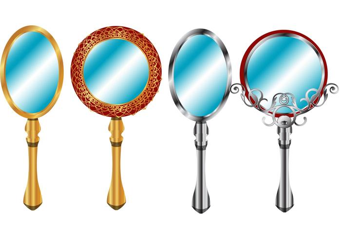 Vintage Hand Mirror Vectors