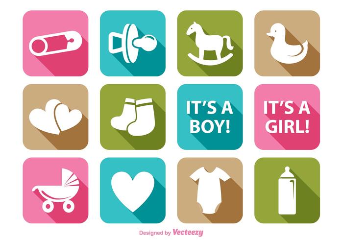 Baby Element Icon Set Baby Element Icon Set