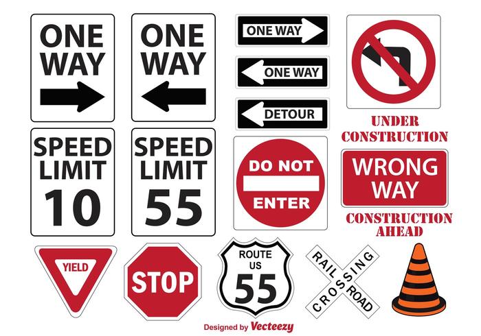 Miscellaneous Street Signs vector