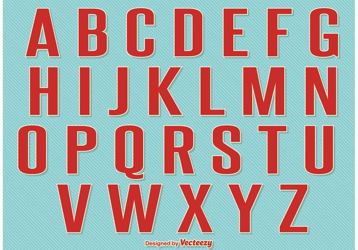 Vintage Retro Style Alphabet vector