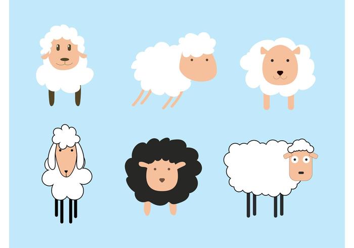 Vector Sheep Isolated Vector Sheep Isolated