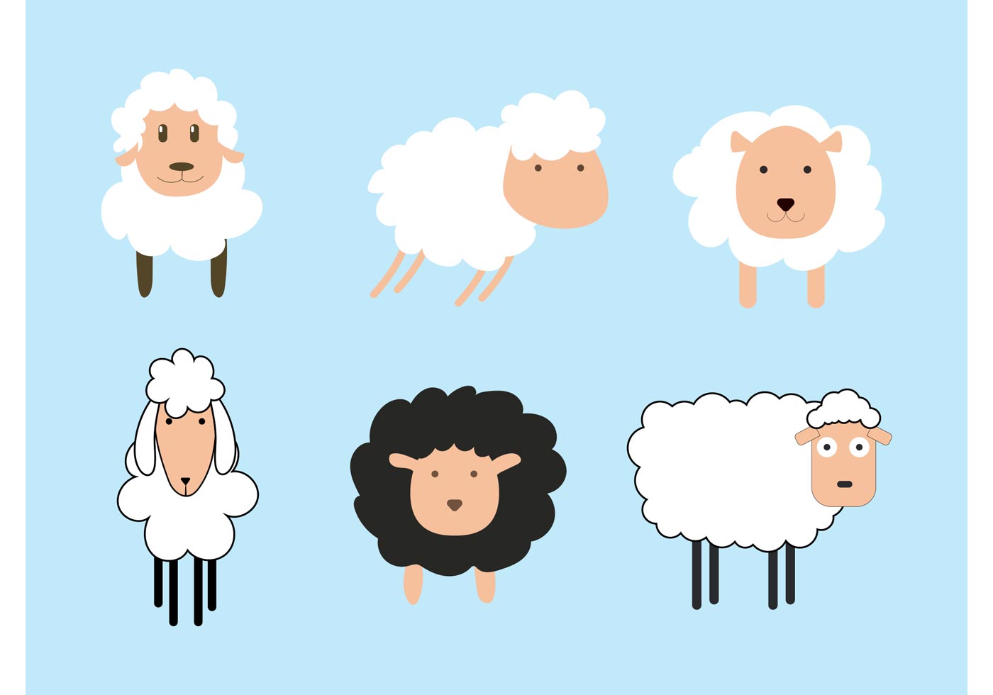 Vector Sheep Isolated - Download Free Vector Art, Stock Graphics & Images