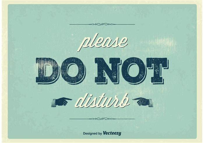 Vintage Do Not Disturb Poster Vintage Do Not Disturb Poster
