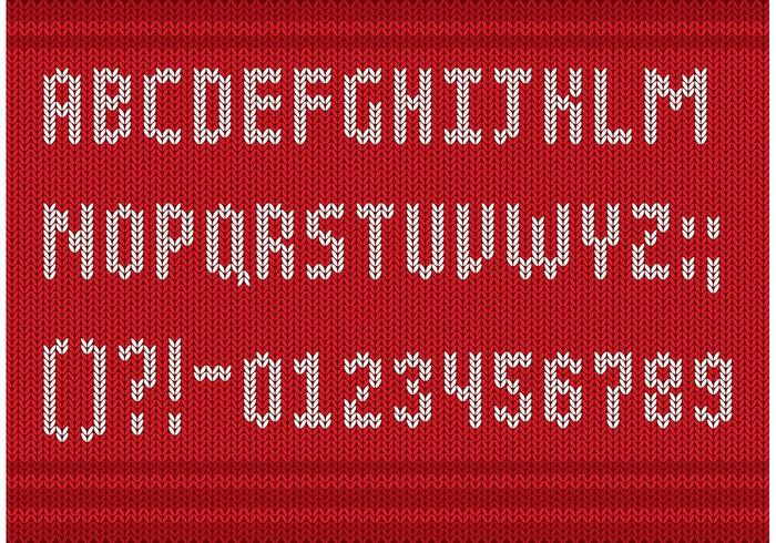 Yarn Font Type Vectors 